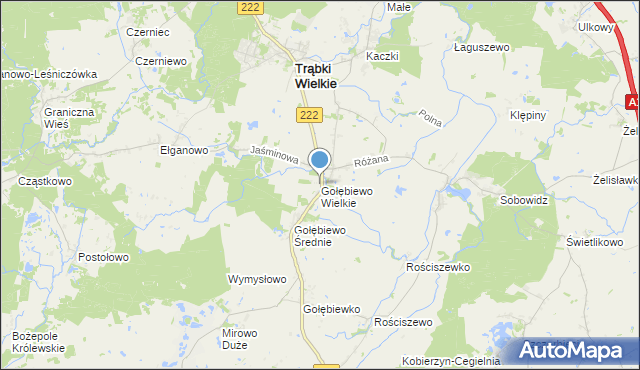 mapa Gołębiewo Wielkie, Gołębiewo Wielkie na mapie Targeo